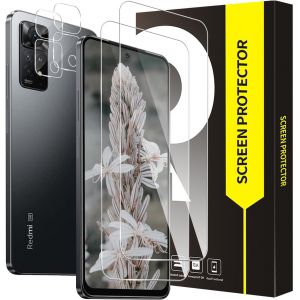 Kal-Lot De 2 Films De Protection D'écran En Verre Blindé Pour Xiaomi Redmi Note 11 Pro 5g, 2 + 2 Films De Protection Pour Bord 2,5d + Film De Lentille, Dureté 9h, Résistant Aux Rayures, Film De - Neuf