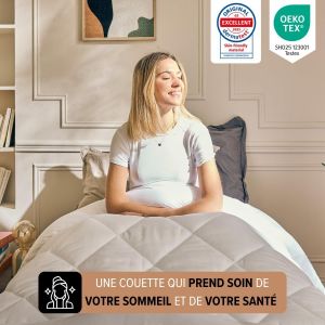Kalanka-Couette &Eacute;t&eacute; 140x200 En Microfibre, &Eacute;dredon 140x200 Cm, L&eacute;g&egrave;re Et Chaude Avec Garnissage 150g/M&sup2;, Certifi&eacute;e Oeko-Tex - Design Anti-Grumeaux - Lavable &Agrave; 60&deg;C - Neuf