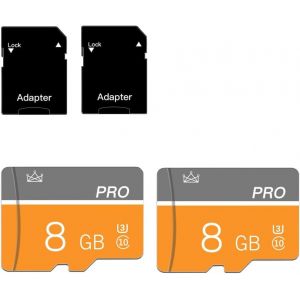 Carte m&iquest;&iquest;moire Micro SD 32GB Classe 10 avec Adaptateur SD - Carte TF Haute Vitesse pour Tablette/t&iquest;&iquest;l&iquest;&iquest;phone Mobile/Appareil Photo/autoradio/Console de Jeu (Lot de 2 Cartes de 8GB) - Neuf