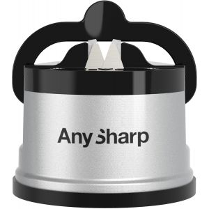 Aiguiseur De Couteaux, S&eacute;curit&eacute; Mains Libres, Ventouse Powergrip, Aiguise En Toute S&eacute;curit&eacute; Tous Les Couteaux De Cuisine, Id&eacute;al Pour L'acier Tremp&eacute; & Dentel&eacute; | Le Meilleur Au Monde | Rouge - Neuf