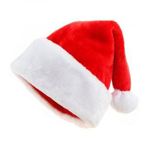 Chapeau De No&euml;l Santa Claus Hat Enfant De Luxe En Peluche Rouge Chapeau De Santa Costume De No&euml;l Ornements De Chapeau De No&euml;l&iquest;38*28cm, Les Enfants&iquest;, Chapeau De F&ecirc;te D&eacute;coration - Neuf