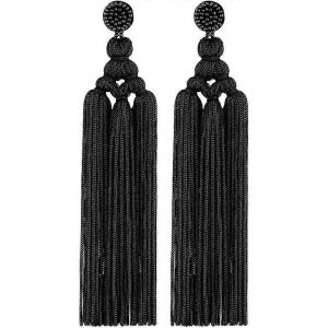 Boucles D¿Oreilles Tassel Long Woven Earrings Big Boho Statement Tassel Layer Dangle Earrings Pour Femmes Filles, Large Bohemian Thread Fringe Layered Chandelier Drop Earr - Neuf