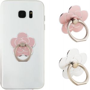 Kalanka-Lot De 2 Anneaux De Support Pour Téléphone Portable En Métal Accessoire Universel Compatible Avec Smartphone Téléphone Portable Argent Or Rose - Neuf