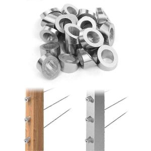 Paquet de 40 kit de garde-corps en acier inoxydable de 3/8 po avec 25 à 35 rondelles pour escaliers de terrasse - Neuf