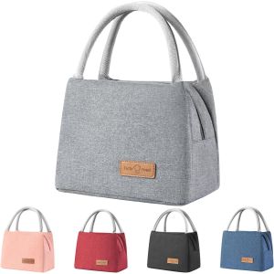 Sac &Agrave; D&eacute;jeuner Pour Femmes Et Hommes, Sacs Fourre-Tout, Sac &Agrave; D&eacute;jeuner Isotherme Avec Haute Capacit&eacute; Pour Le Travail, Les Voyages, Les Pique-Niques, Le Bureau, L'Ext&eacute;rieur,-Noir (1, Gris) - Neuf