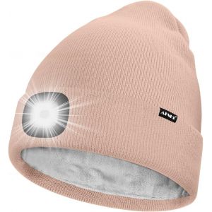 Nsiecd-Led Bonnet Lampe Frontale,Usb Rechargeable 4 Led Chapeau De Course Ultra Lumineux Lumi&egrave;re Hiver Chaud Polaire Doubl&eacute;e Tricot Bonnet Cadeaux Pour Hommes Et Femmes - Neuf