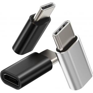 LORANKA-YCJ-uk-020 Lot de 3 adaptateurs de chargeur micro USB femelle vers USB C m&acirc;le pour Google Pixel 5XL, Samsung Galaxy Note S22 S21 S10 Ultra Z Flip S9 Plus Ipad Pro Air4 2020 LG Android c&acirc;ble v - Neuf