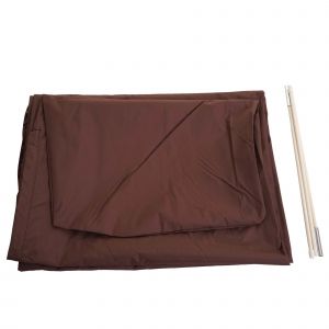 Housse De Protection Pour Parasol D&eacute;port&eacute; Jusqu &Agrave; 3,5 M Housse Imperm&eacute;able Avec Fermeture Zipp&eacute;e Marron 04_0010570 - Neuf