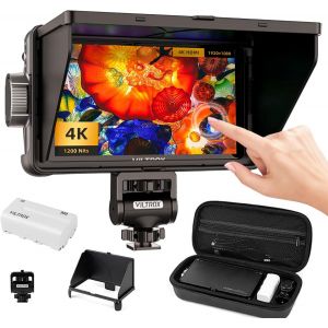Dc-550 Moniteur De Caméra Écran Tactile 5.5 Pouces 1200 Nits Dslr Moniteur De Terrain 4K Hdmi,Full Hd 1920X1080 Ips,3D Lut Avec Batterie Et Capot De Protection Solaire[GOP6252675] - Neuf