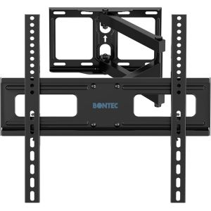 Support Mural TV pour Télévision LED LCD Plat et Courbé de 26 à 55 Pouces, Support TV Mural Capacité Max 40kg, Pivotant, Inclinable, Support TV VESA Max 400x400mm avec Niveau à Bulle - Neuf