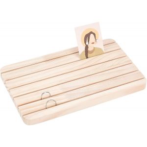 Jexnovashop-Pr&eacute;sentoirs De Boucles D'oreilles En Bois, Porte-Cartes De Boucles D'oreilles Pr&eacute;sentoir De Cartes De Bijoux Avec Fente Pour Bagues Collier Carte Pr&eacute;sentoir De Bijoux De Boucles D'oreille - Neuf