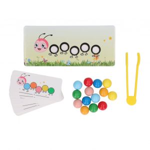 Jouet De Perles A Clip En Forme De Chenille En Bois Pour Enfants, Jeu De Correspondance Des Couleurs - Neuf