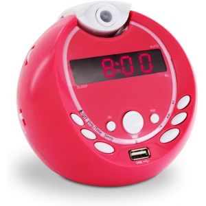 Radio-Réveil Iceberg Fm Usb Projection Avec Alarme 477344, Violet - Neuf