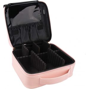 MAA-Trousse Maquillage Femme - Sac Voyage Malette Maquillage Professionnel - Étanche Grande Capacité Makeup Travel Case Cosmetic Bag avec Compartiments Détachable pour Rangement Maquillage - Rose - Neuf