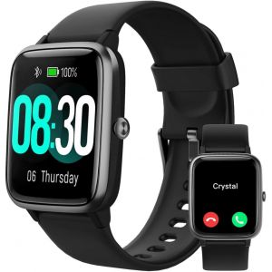 Montre Connect&eacute;e Homme Femme Appel Bluetooth Smartwatch Sport Compatible Avec Samsung Huawei Xiaomi Android Ios Podometre Montre Cardiofrequencemetre Etanche Ip68 Notification Chronom&egrave;tre Noir - Neuf