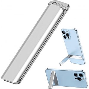 Support de t&iquest;&iquest;l&iquest;&iquest;phone Portable Ultra Fin, Vertical et Horizontal en Aluminium pour Table, Support de t&iquest;&iquest;l&iquest;&iquest;phone Portable &iquest;&iquest; Angle r&iquest;&iquest;glable pour iPhone Samsung Smartphone Accessoires - Argent - Neuf