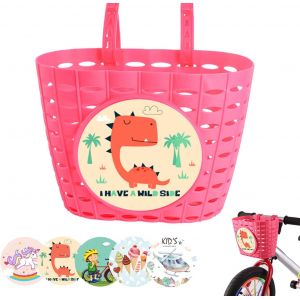 Kal-Panier Velo Enfant,Enfants Avant Guidon Paniers,Panier De Guidon De Vélo Enfant,Panier De Vélo En Plastique,Bicyclette Réglable Panier,Convient À La Plupart Des Vélos Pour Enfants - Neuf