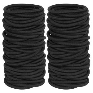 Lot De 120 Élastiques À Cheveux Noirs De 4 Mm Pour Filles, Petits Élastiques Sans Métal, Accessoires Pour Queue De Cheval, Fins, Pour Filles, Hommes Et Femmes - Neuf