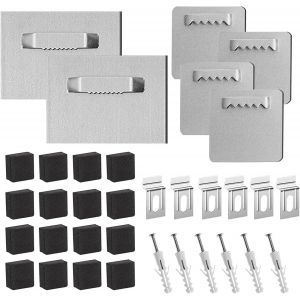 MEVRONISSHOP-6 Supports Pour Photos et Miroirs Crochet Cadre Fixatin Crochet Mural Tableau Invisibles Crochets Autocollants Pour Tableaux Avec Adh&eacute;sif de Surface&iquest;6*8cm, 4*4cm) - Neuf