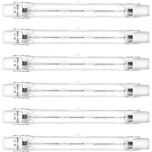 Ampoules Halogènes, Ampoule Halogène T3 R7s 78 Mm 150 W, Ampoule T3 De Type J, Blanc Chaud 2700 K, Ampoules Halogènes À Double Extrémité (Paquet De 6)[Amp747793] - Neuf