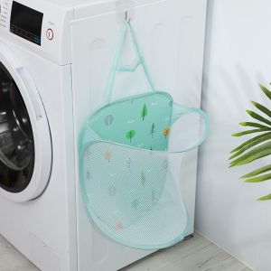 Lot De 2 Paniers À Linge Pliables En Maille Verte, Paniers À Linge Pliables, Paniers À Linge Sales Avec Poignées De Transport, Faciles À Ouvrir Et À Plier À Plat Pour Le Rangement, Les Odeurs-Générique - Neuf