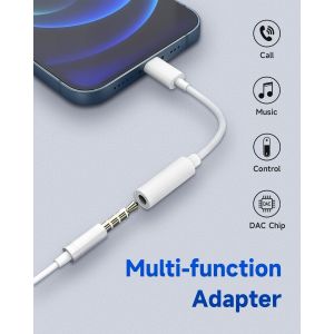 Lot de 2 adaptateurs USB-C vers Prise Casque 3,5 mm,câble auxiliaire Jack 3,5 mm vers USB-C,Adaptateur mâle vers Femelle pour écouteurs pour iPhone17/16/15 séries,iPad Pro/Air,Galaxy - Neuf
