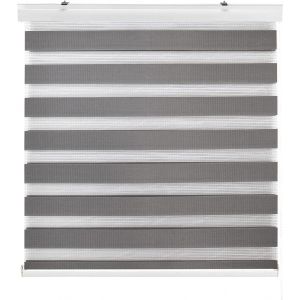 Estoralis | Sansa | Store Enrouleur Jour Nuit - Double Tissu Cassette D&eacute;corative | Antracite | 145 X 180 Cm. (Largeur/Hauteur) Taille Du Tissu 142 X 175 Cm. | Stores Pour Fen&ecirc;tres Et Portes - Neuf
