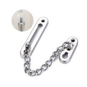 Verrou de porte &agrave; cha&icirc;ne en acier inoxydable pour la s&eacute;curit&eacute; des maisons et des h&ocirc;tels - Neuf