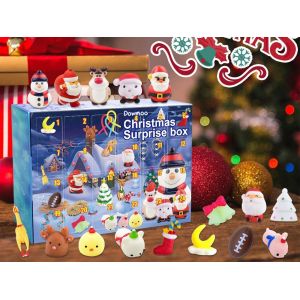 Calendrier de l'Avent de No&euml;l avec jouet anti-stress, compte &agrave; rebours de 24 jours, bo&icirc;te surprise - Neuf