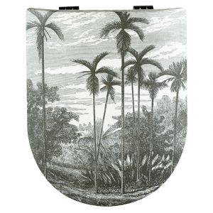 Abattant wood slim d&eacute;clipsable esprit exotique - Neuf