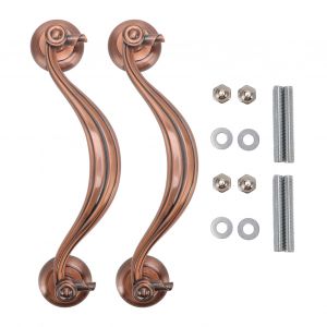 Hjlian Poignee De Porte Antique De Style Europeen, Grande Poignee De Porte Retro En Alliage De Zinc Pour Armoire, Tiroir, Placard, 9815, Rouge, Bronze Antique, 305 Mm - Neuf