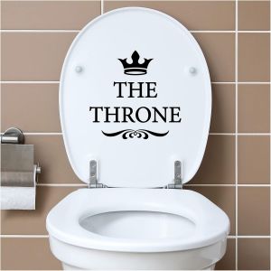Décoratif couvercle des toilettes autocollant avec un drôle de dire - Neuf