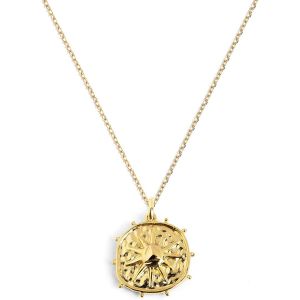 Collier Solstice Lavande - Pendentif En Laiton Avec Finition Plaqu&eacute;e Or 18 Carats Ou Rhodium - Cha&icirc;ne De Taille Unique - Bijoux Pour Femme - Plusieurs Finitions - Neuf