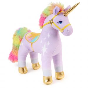 Unicorn Academy, Peluche Light-Up Wildstar officielle &agrave; effets sonores et lumineux, licorne en peluche, jouets licorne pour filles &agrave; partir de 1 an, violet, 38 cm - Neuf