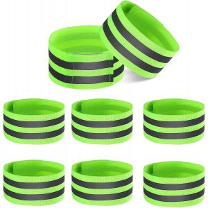 Acdsgd-Brassard R&eacute;fl&eacute;chissant, Brassard Reflechissant Brassard De S&eacute;curit&eacute; Haute Visibilit&eacute;, Bande R&eacute;fl&eacute;chissante Brassard S&eacute;curit&eacute;, 8 Pi&egrave;ces Barres Parall&egrave;les Fort Pouvoir Collant R&eacute;fl&eacute;chissante - Neuf