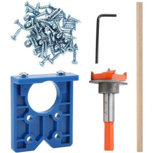 Gabarit de Per&ccedil;age Charniere, Ouvre Trou de Charni&egrave;re, Ensemble de Guide de Per&ccedil;age de Gabarit D'al&eacute;sage de Charni&egrave;re Localisateur Guide de Per&ccedil;age de Porte - Neuf