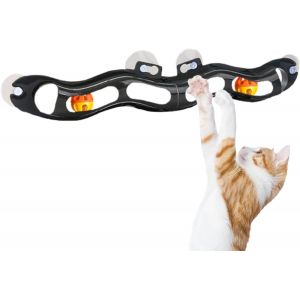 KAL-Piste De Balle Pour Chat, Jouet Interactif Avec Ventouse | Jouet Interactif Amusant Pour Jouer Et Faire De L'Exercice En Intérieur - Neuf