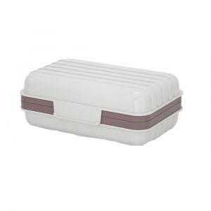 Porte-savon de voyage étanche avec couvercle, porte-savon portable pour voyage, camping, extérieur, salle de sport, salle de bain, blanc - Neuf