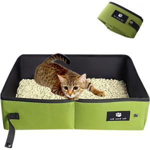 Shiliu-Litiere Pour Chat Pliable - Bac À Litière Portable Pour Chat, Doux, Durable Et Imperméable Toilette Intérieur, Maison, Voyag[ - Neuf