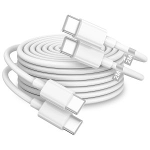 Eryi-Iphone 15 16 Câble 2m/Lot De 2, 60w Câble Usb C Vers Usb C Câble Chargeur Usb C Charge Rapide Cable Type C Cordon Cable Iphone Pour Iphone 16/16e/16 Pro Max/15/15 Pro Max/15 Plus,Macbook, Ipad A - Neuf