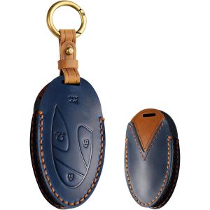 Étui de clé de Voiture en Cuir pour Hyundai Ioniq 6 Grandeur GN7 KONA 2023 Bleu - Neuf