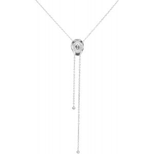 Kales-Collier Chapeau Cowgirl Western,Accessoires Cowboy Cravate Bolo Vintage Collier Long Pendentif Bijou Tendance Cadeau Femme Concert Country (Argent) - Neuf