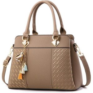 SJZG-Women Purses Satchel Handbags Ladies Designer Top Handle Tote Bag Pu Leather Bag - Neuf