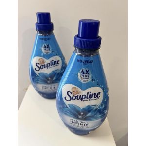 Soupline Ultra Concentr&eacute; Fra&icirc;cheur Infinie Caresse D&rsquo;azur 2 Bidons 114 Lavages - Neuf