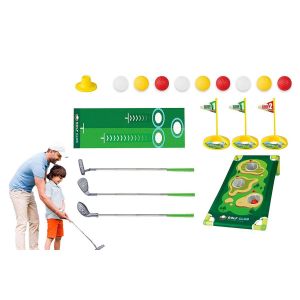 Ensemble De Golf Pour Enfants Avec Tapis, Tees, Balles, Trous D'entra&icirc;nement Et Jeu De Cornhole Pour Jouer &Agrave; L'int&eacute;rieur Et &Agrave; L'ext&eacute;rieur - Neuf