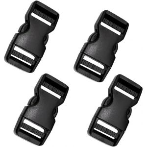 Mevronisshop-Boucles Enfichables, 4 Pcs Boucles En Plastique &Agrave; D&eacute;clenchement Lat&eacute;ral, 25 Mm Boucle De Sangle De Sac &Agrave; Dos, Side Release Buckle, Boucle &Agrave; Double Ouverture Lat&eacute;rale-No Brand - Neuf