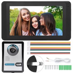 Interphone video filaire 7 pouces avec ecran tactile et prise de vue photo, sonnette, prise 110-240 V, prise AU - Neuf