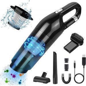 LETNERNY-Aspirateur Voiture Sans Fil,10000Pa Aspirateur À Main Puissant,Multifonctionnel Aspirateur Voiture Puissant Avec 3 Filtres Hepa,Humide&Sec Mini Aspirateur Portable Pour Voiture Maison Cuisin - Neuf