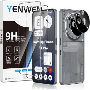 JGD-Verre Tremp&eacute; pour Nothing Phone 3a Pro Protection Ecran, 2 Pi&egrave;ces Protection &eacute;cran Film et 2 Pi&egrave;ces Cam&eacute;ra Arri&egrave;re Protecteur, Anti Rayures, Duret&eacute; 9H Glass, Sans Bulles - Neuf