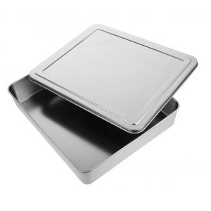 Plat A Four Multifonctionnel, Grand Moule A Pain En Acier Inoxydable Avec Couvercle, Ideal Pour Les Lasagnes, Les Gratins De Poisson Et De Legumes. - Neuf